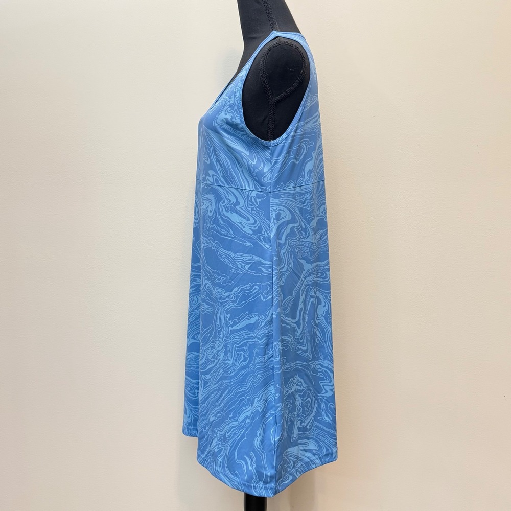 Columbia Freezer III Dress Blue Marble OmniFreeze Zero Cooling Sun Dress Women L - Picture 6 of 8